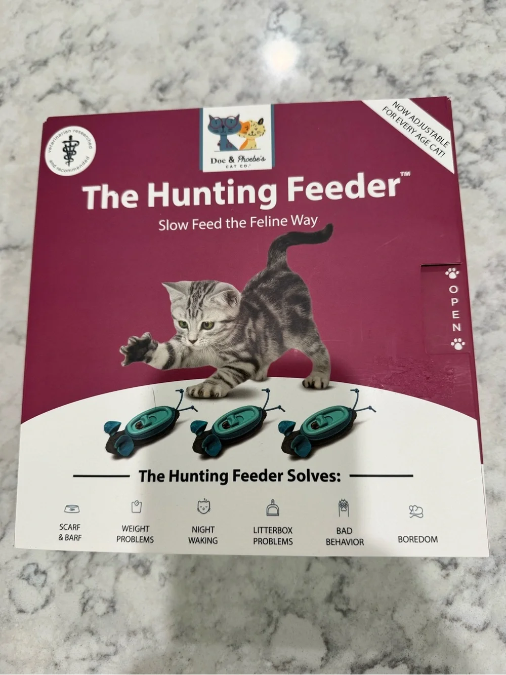 The Hunting Feeder - Teal/Green Slow Feed Cat Toy